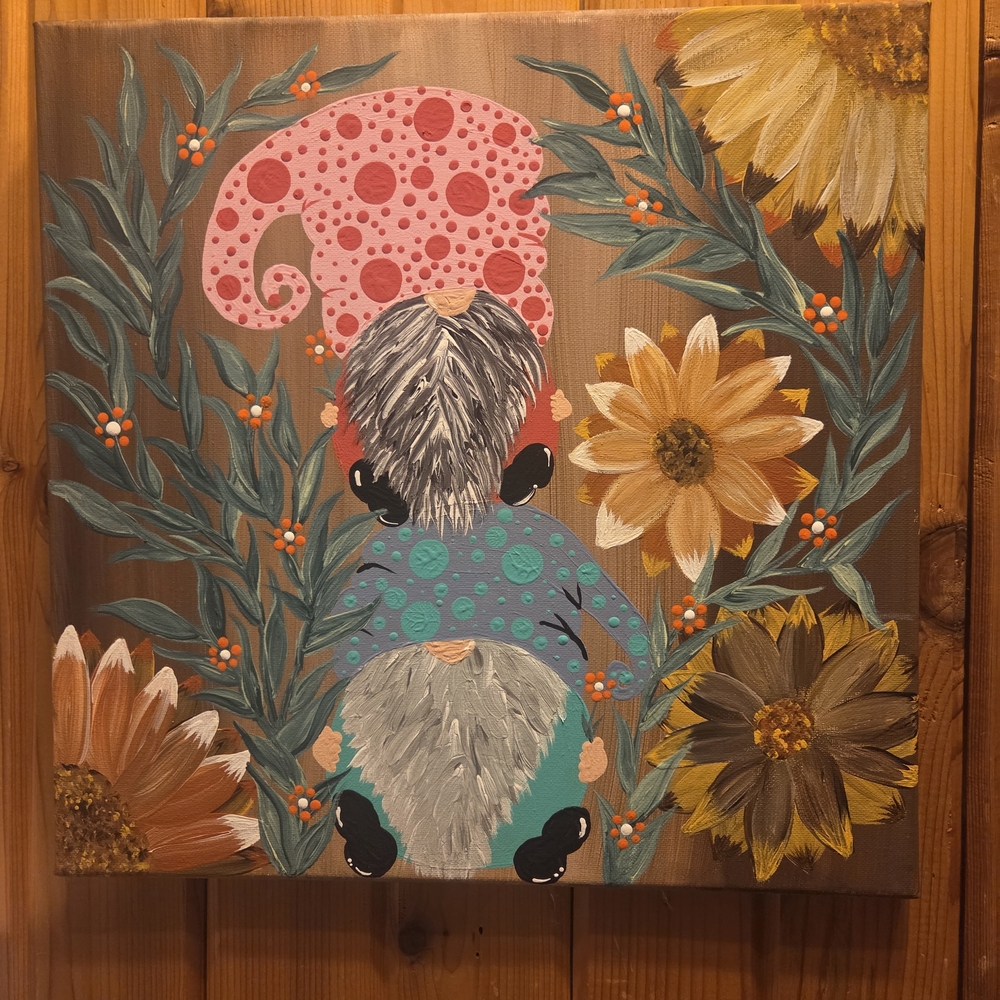 Whimsical Gnome Canvas Art